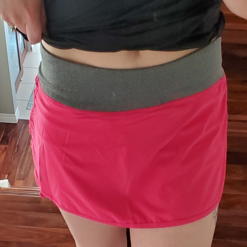 Pink & orange athletic skort
